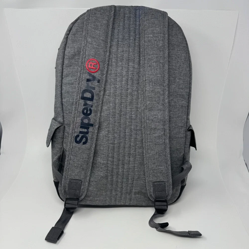Superdry Japan Outdoor Originals Backpack Grey Blue Red Laptop Bag Commuter Pack